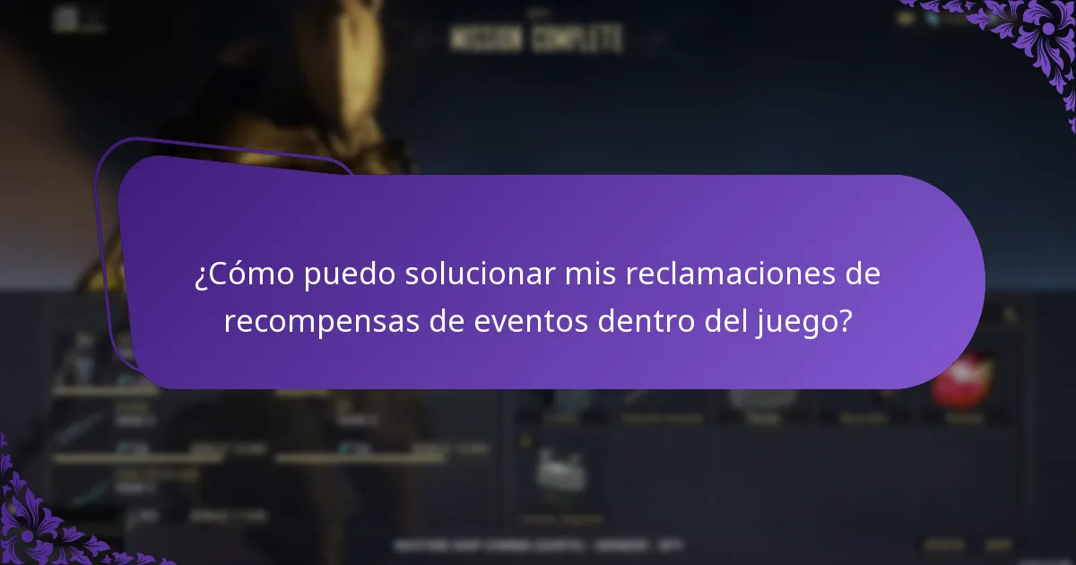 ¿Qué debo hacer si perdí mis recompensas de eventos dentro del juego?