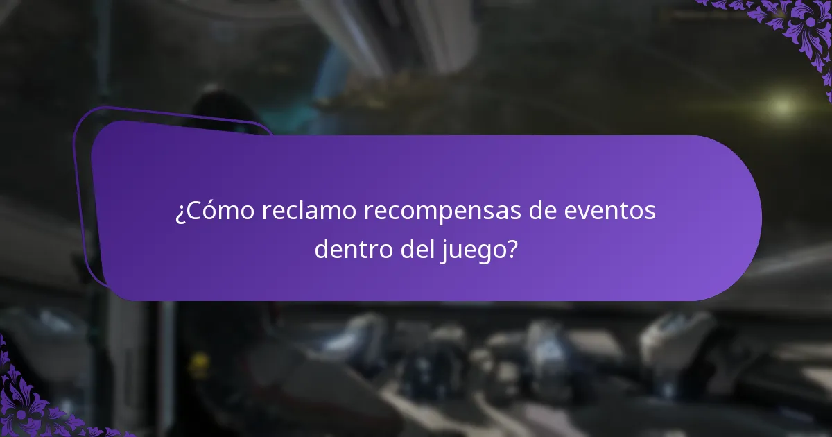 ¿Cómo reclamo recompensas de eventos dentro del juego?