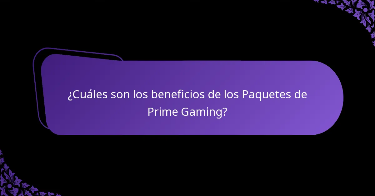 ¿Qué artículos exclusivos están disponibles en los Paquetes de Prime Gaming?