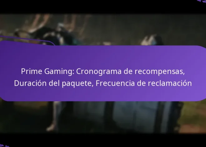Prime Gaming: Cronograma de recompensas, Duración del paquete, Frecuencia de reclamación