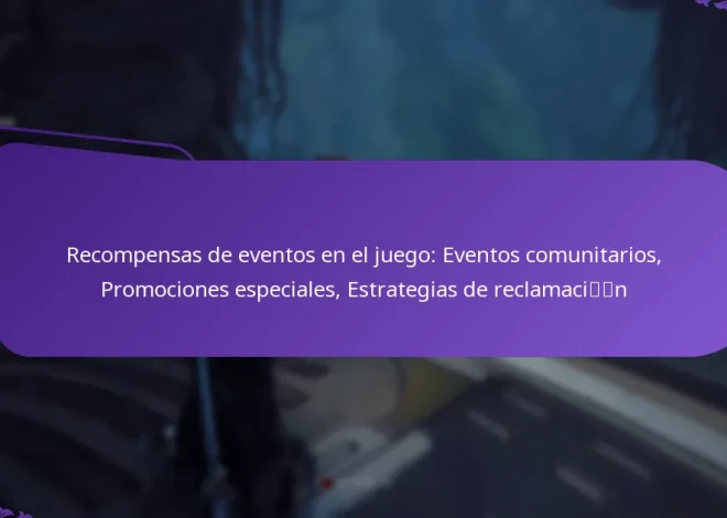 Recompensas de eventos en el juego: Eventos comunitarios, Promociones especiales, Estrategias de reclamación