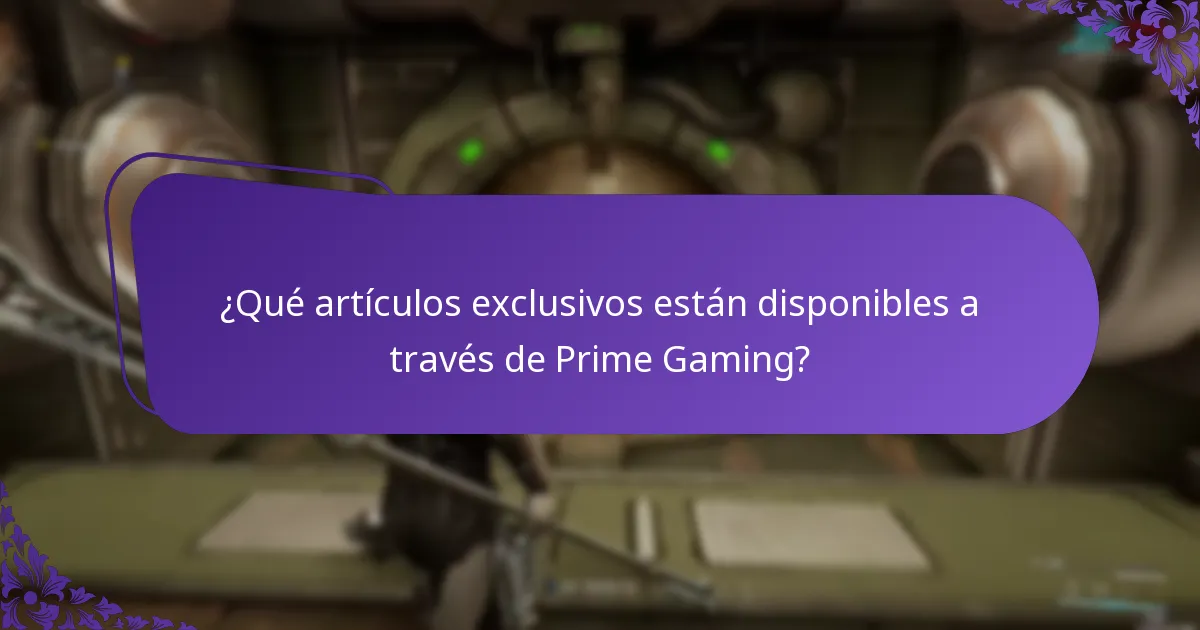 ¿Cómo reclamo artículos exclusivos de Prime Gaming?